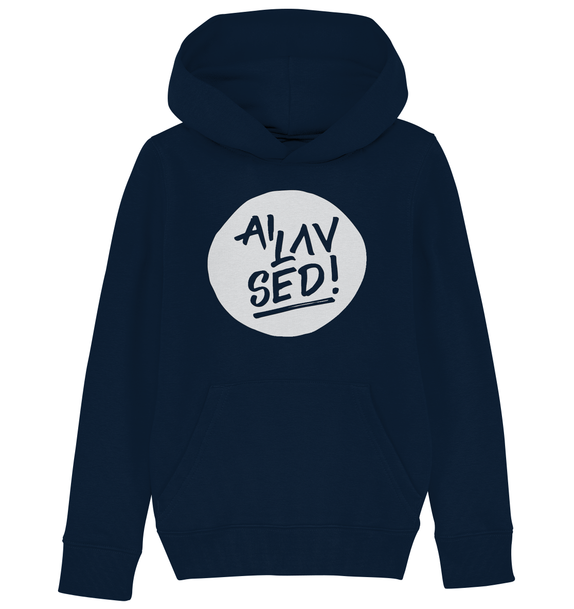 Circle white - Kids Organic Hoodie