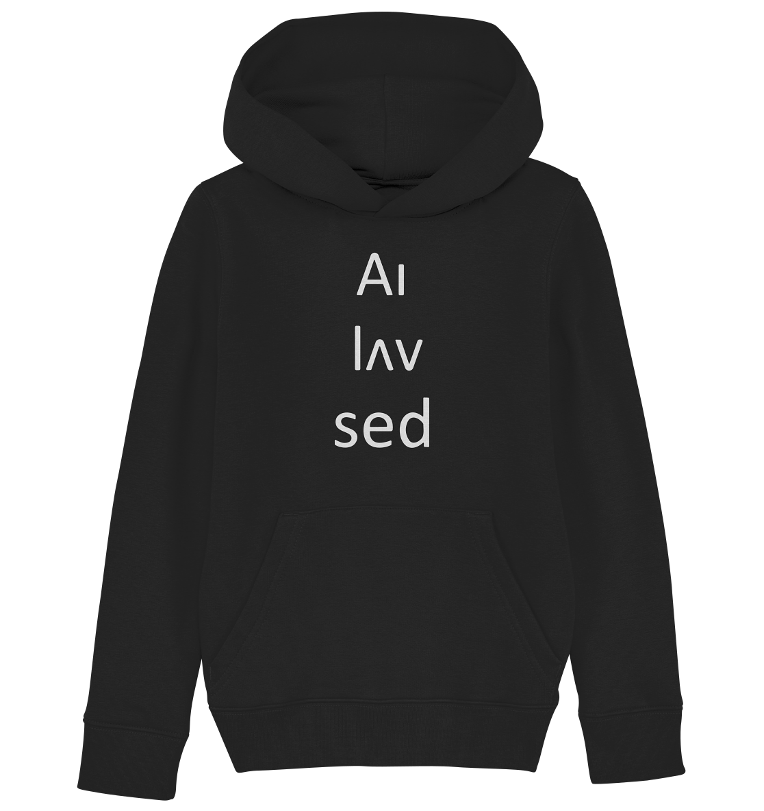Up Down white - Kids Organic Hoodie
