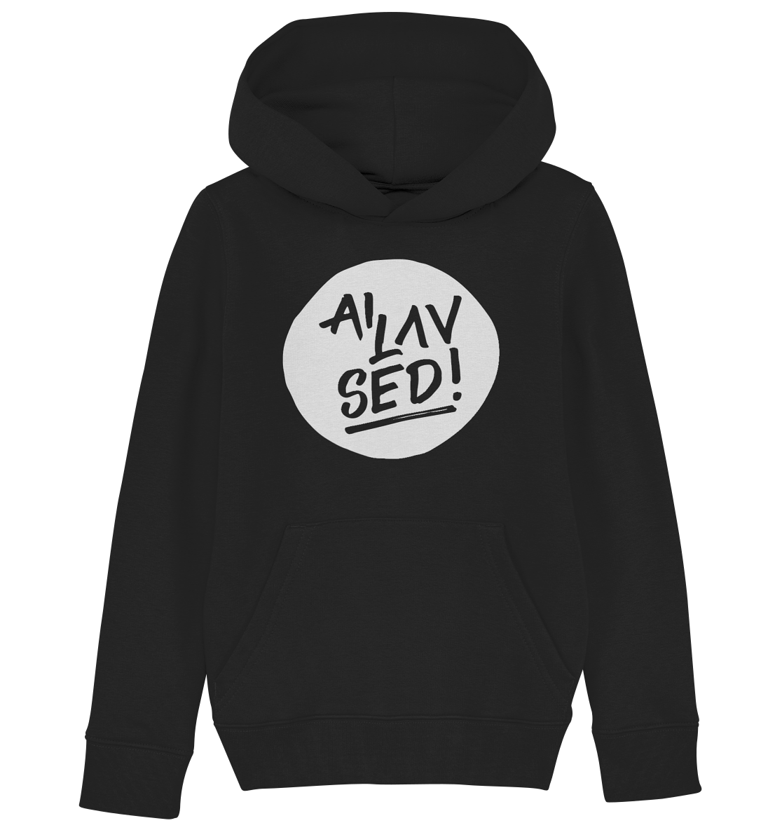 Circle white - Kids Organic Hoodie