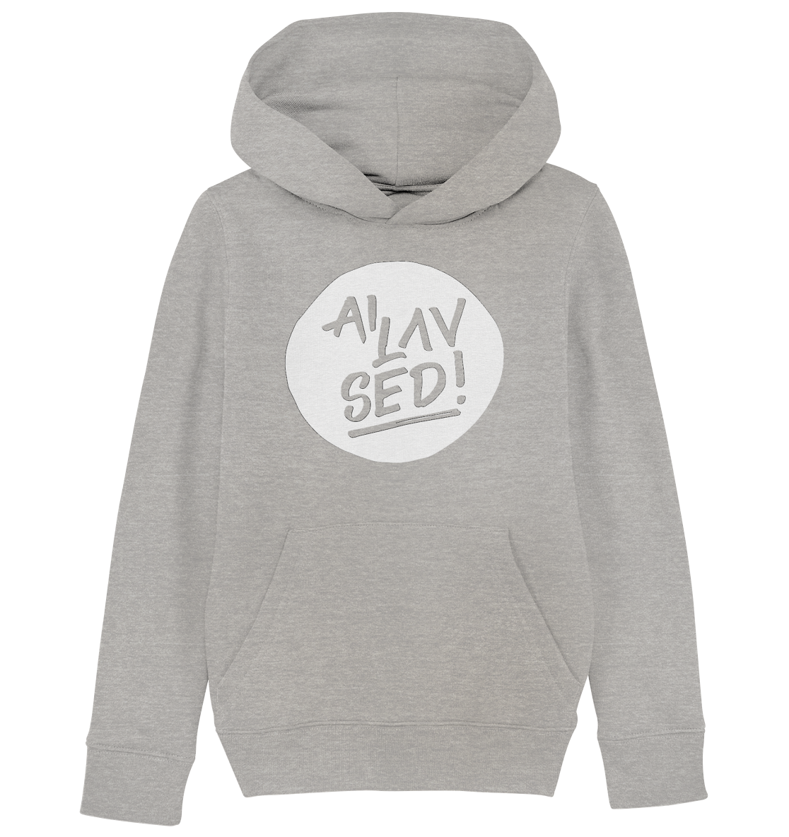 Circle white - Kids Organic Hoodie