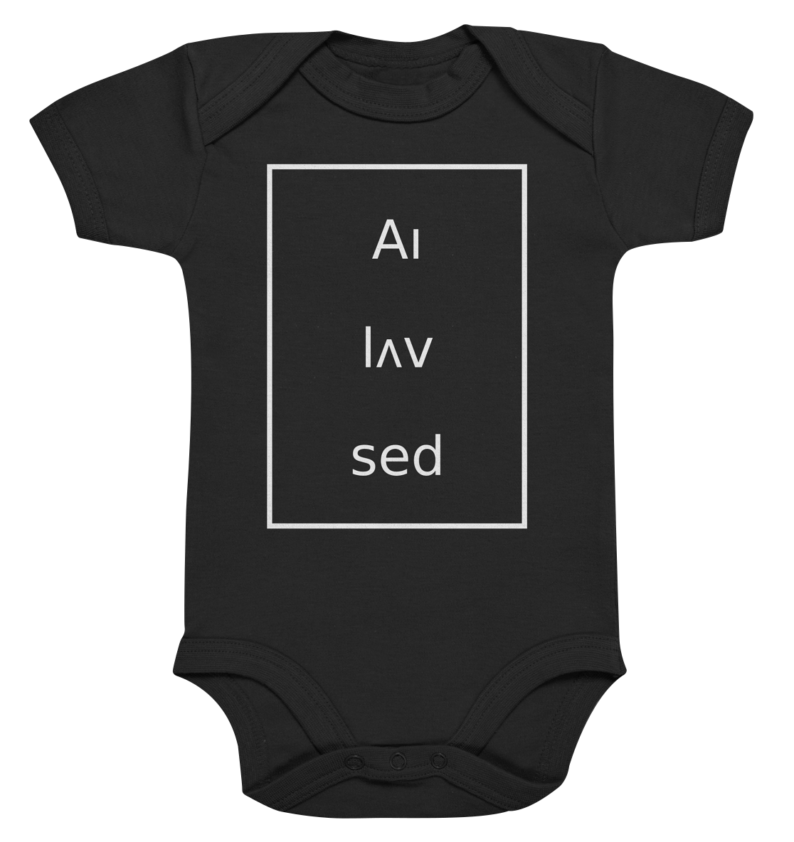 Frame white - Organic Baby Bodysuite