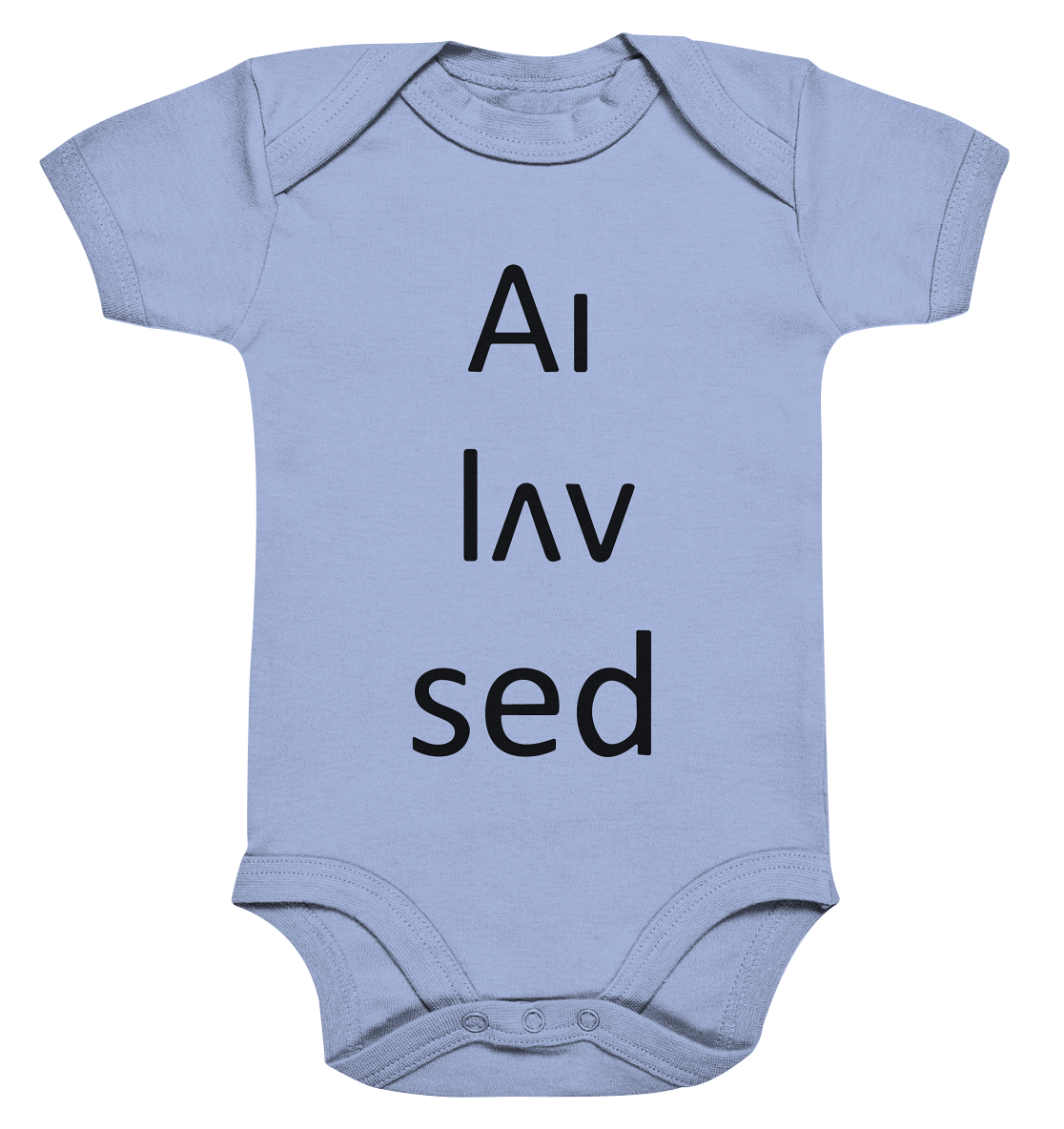 Up Down black - Organic Baby Bodysuite