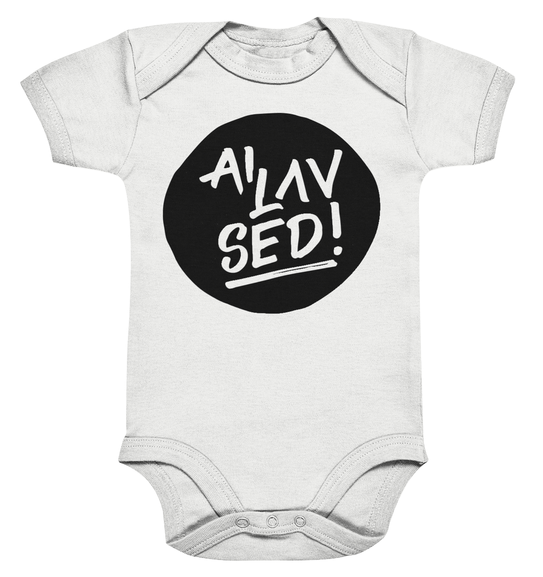 Circle black - Organic Baby Bodysuite