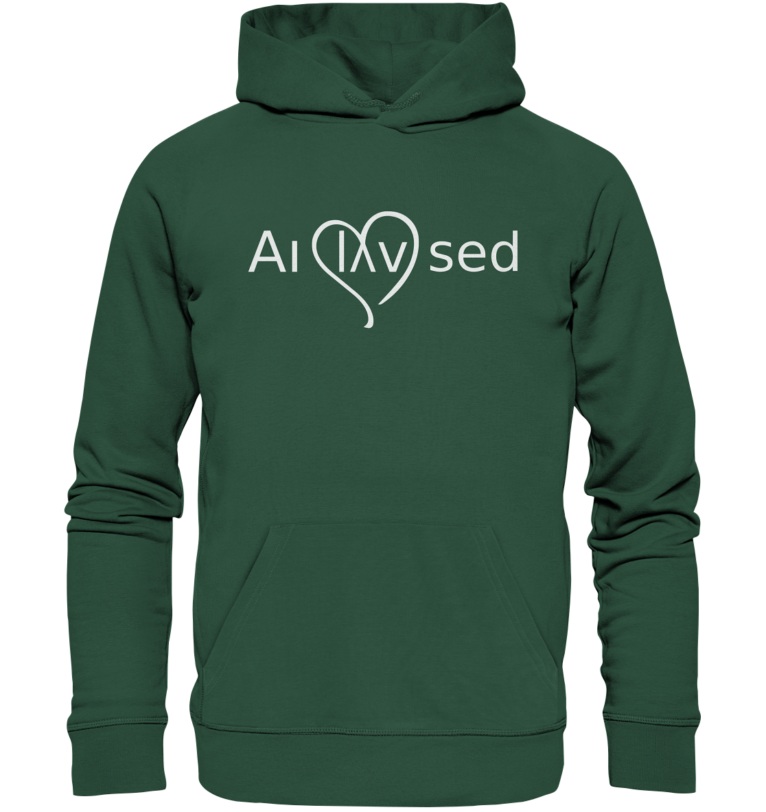 Love white - Organic Basic Hoodie