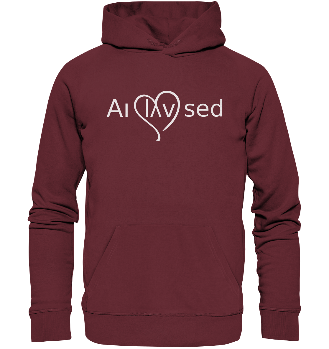 Love white - Organic Basic Hoodie