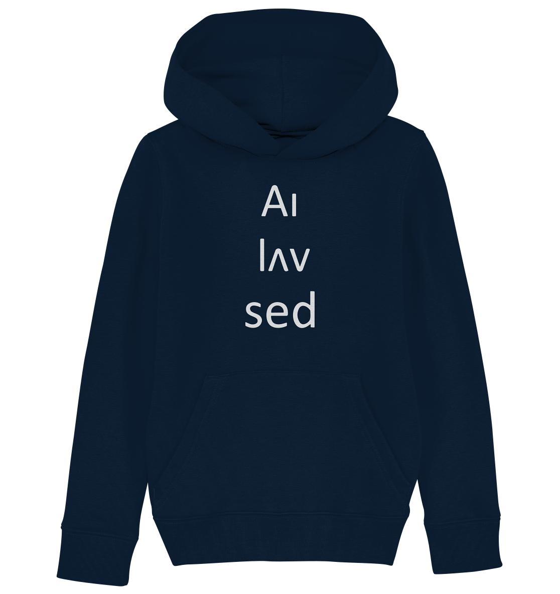 Up Down white - Kids Organic Hoodie