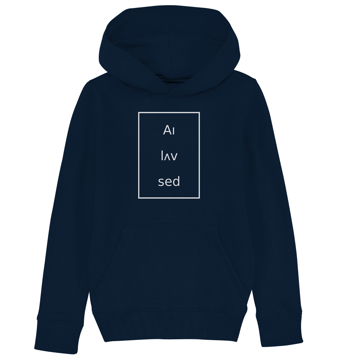 Frame white - Kids Organic Hoodie