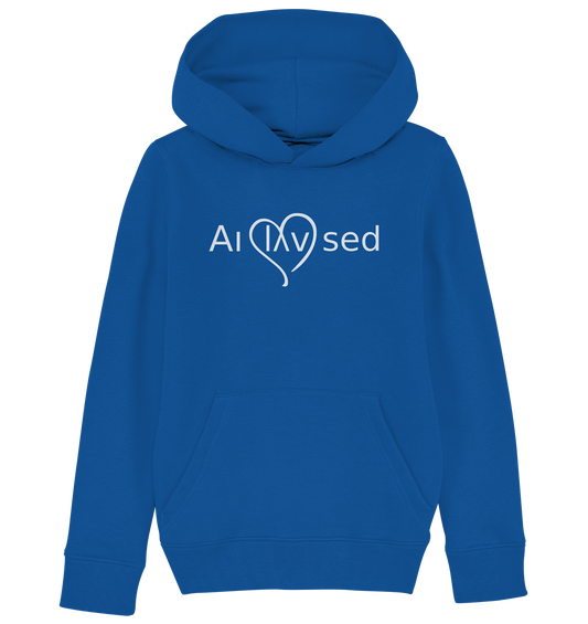 Love white - Kids Organic Hoodie