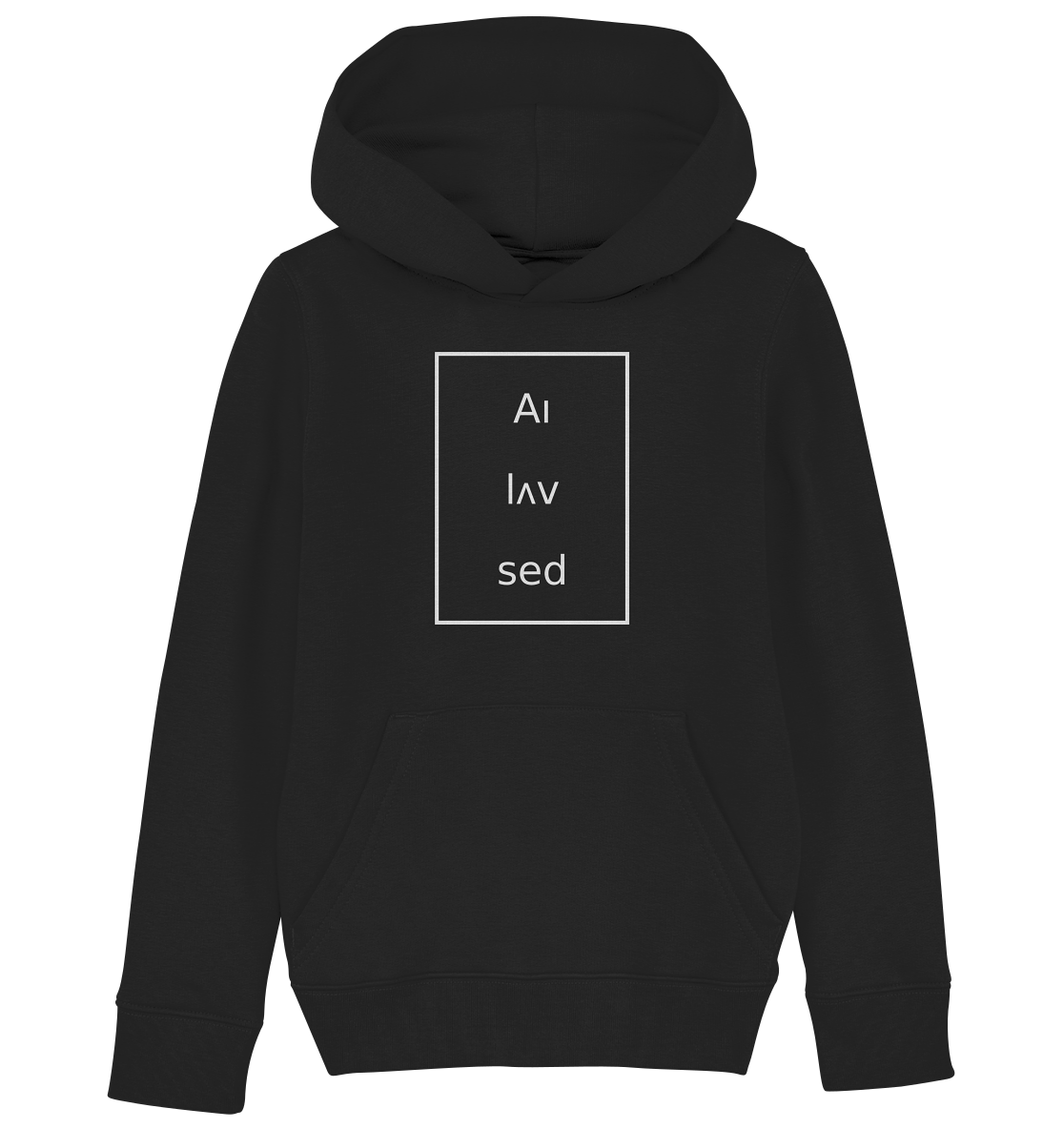 Frame white - Kids Organic Hoodie