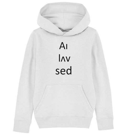 Up Down black - Kids Organic Hoodie