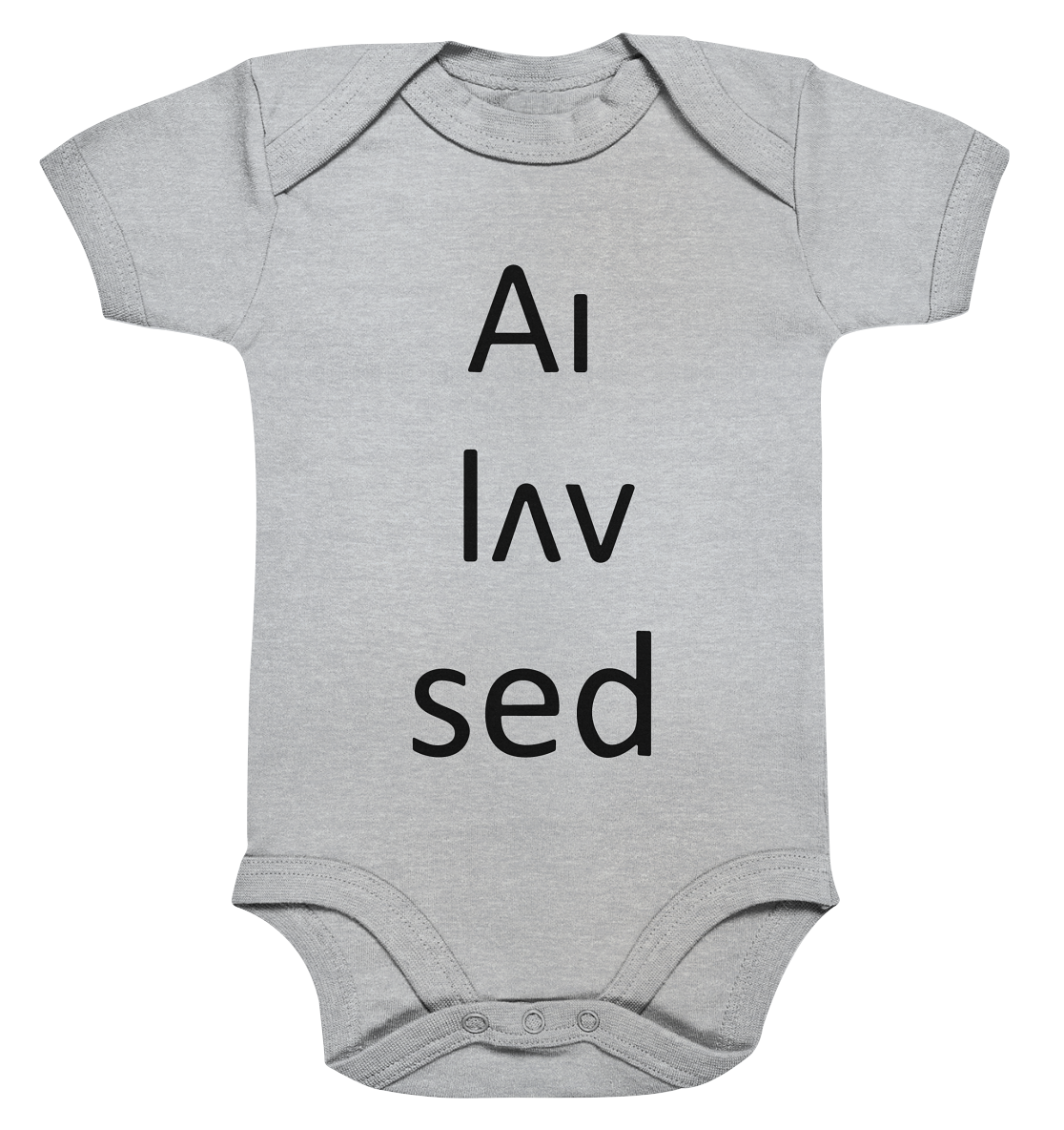 Up Down black - Organic Baby Bodysuite