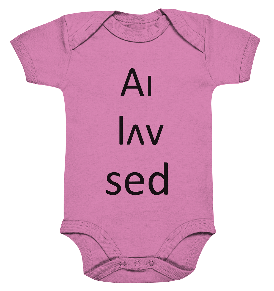 Up Down black - Organic Baby Bodysuite