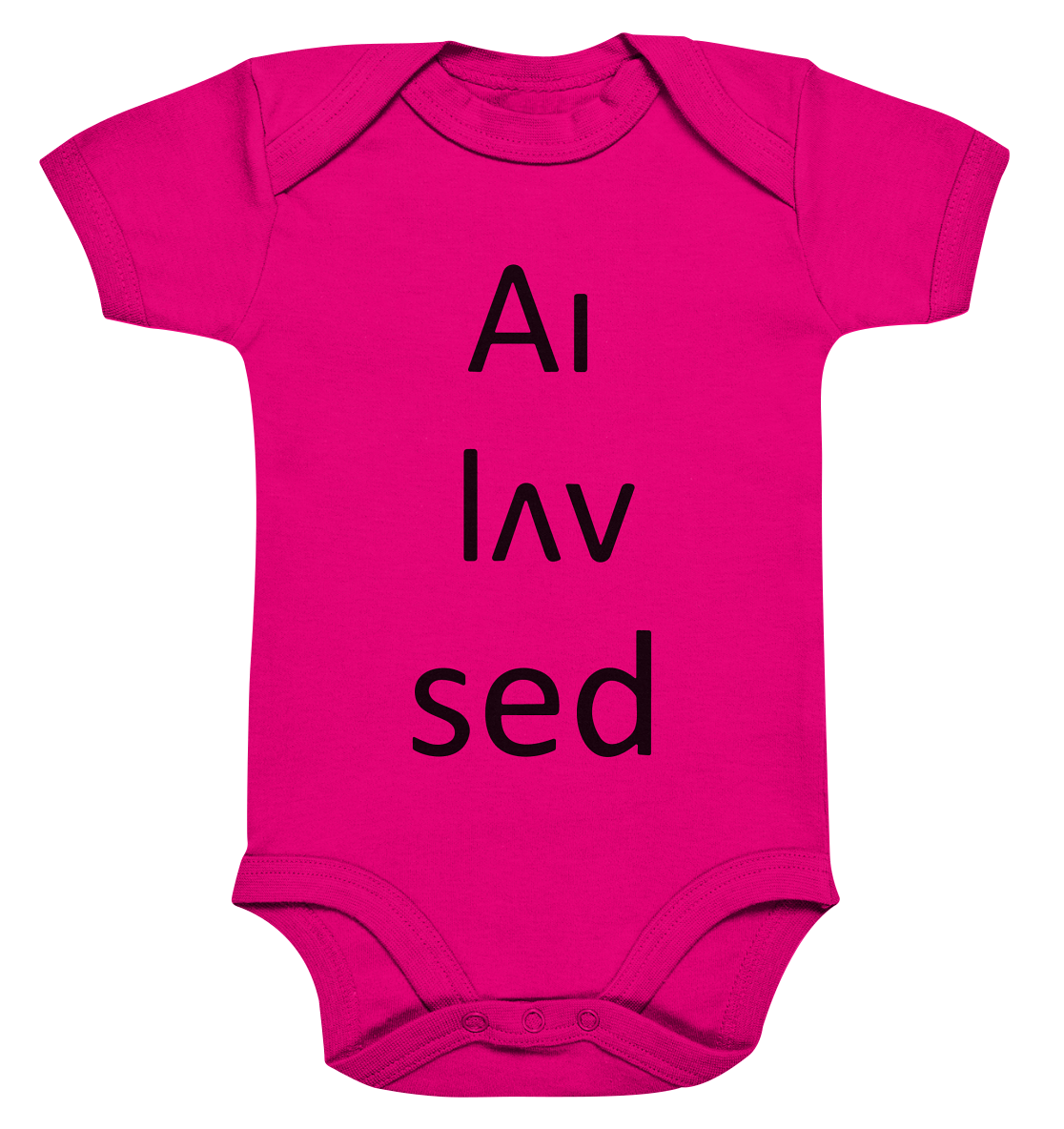 Up Down black - Organic Baby Bodysuite