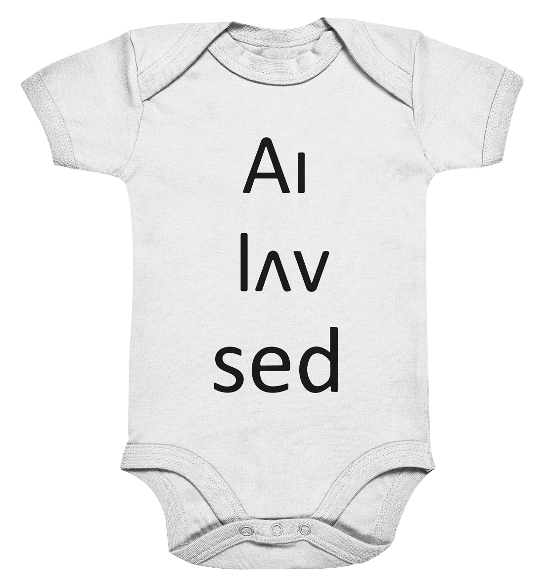 Up Down black - Organic Baby Bodysuite