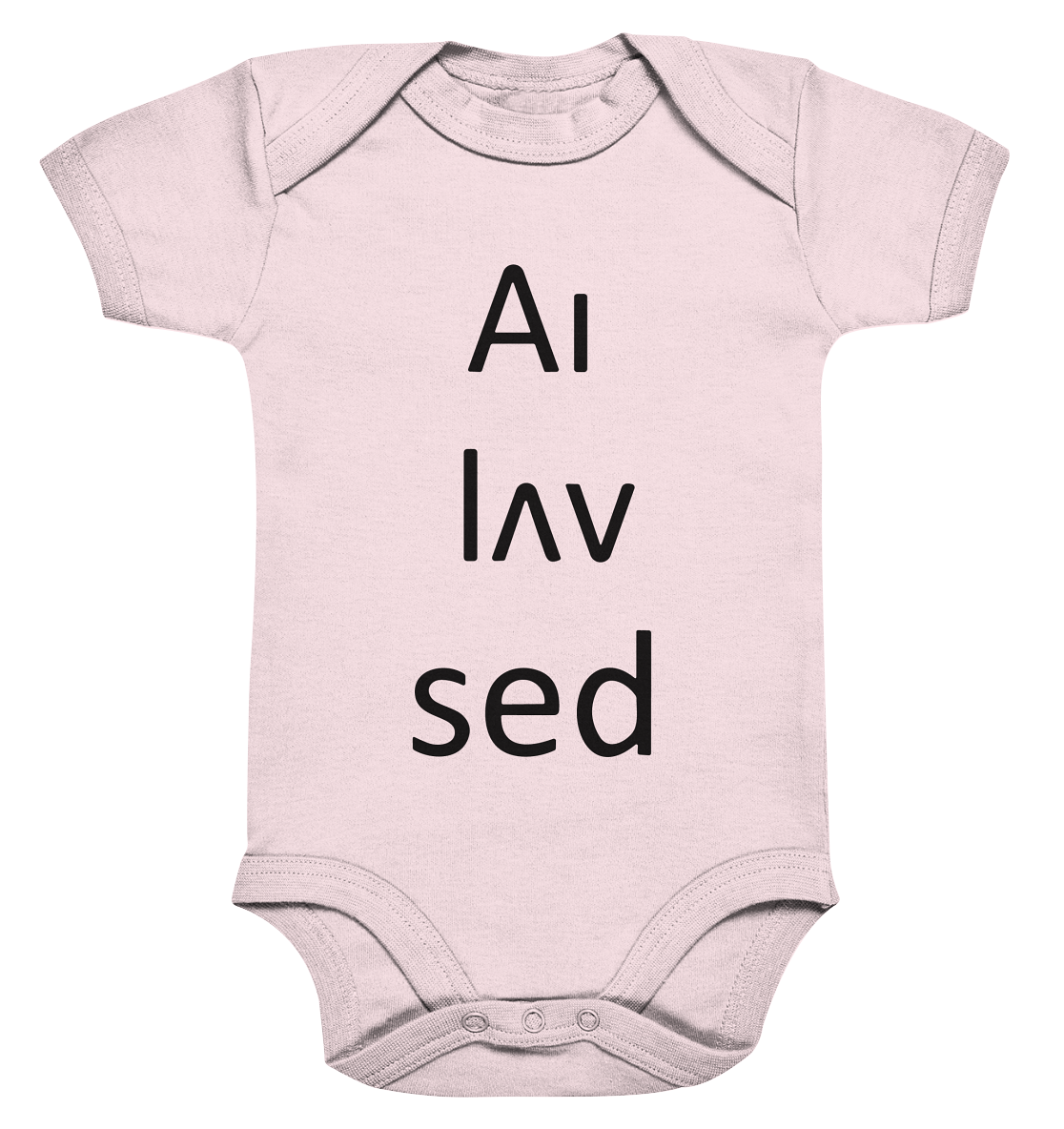 Up Down black - Organic Baby Bodysuite